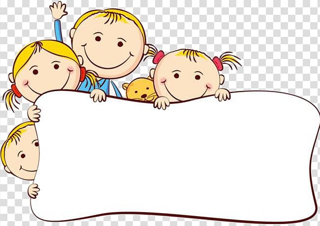 Cartoon Child, Cartoon little border transparent background PNG clipart