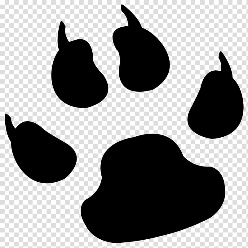 Dog Tiger Cougar Paw Puppy, black paw prints transparent background PNG clipart
