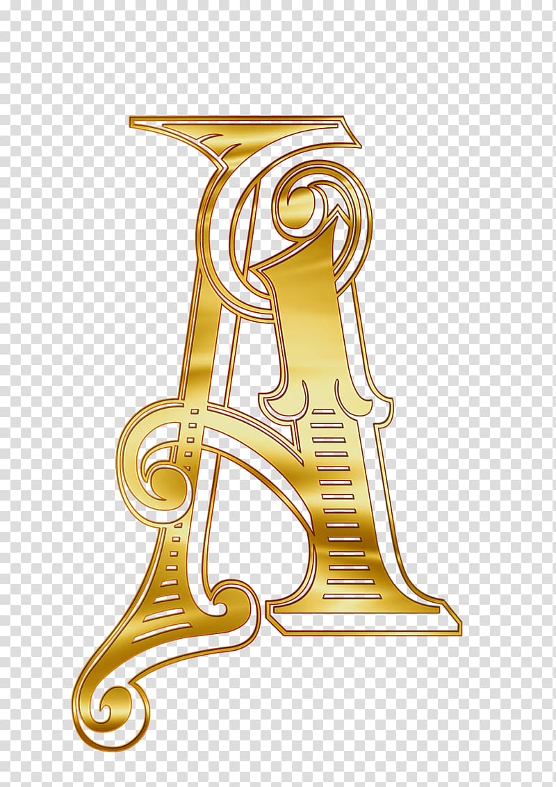 brass-colored letter A illustration, Cyrillic Capital Letter A transparent background PNG clipart