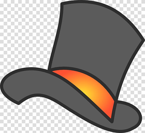 orange and grey top hat illustration, Top hat Cartoon , Top Hat Cartoon transparent background PNG clipart