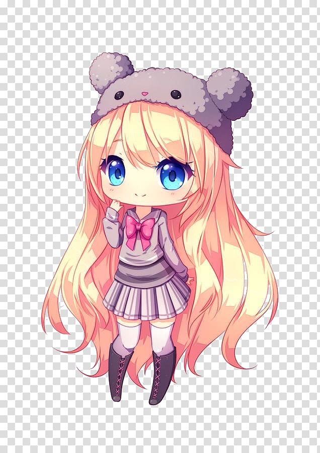 Chibi Drawing Cartoon Anime  Kawaii Drawing Chibi Girl HD Png Download   vhv