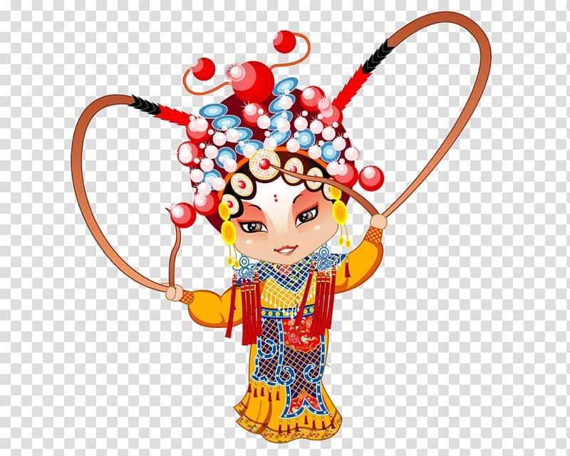 Beijing Peking opera Cartoon, Opera characters transparent background PNG clipart