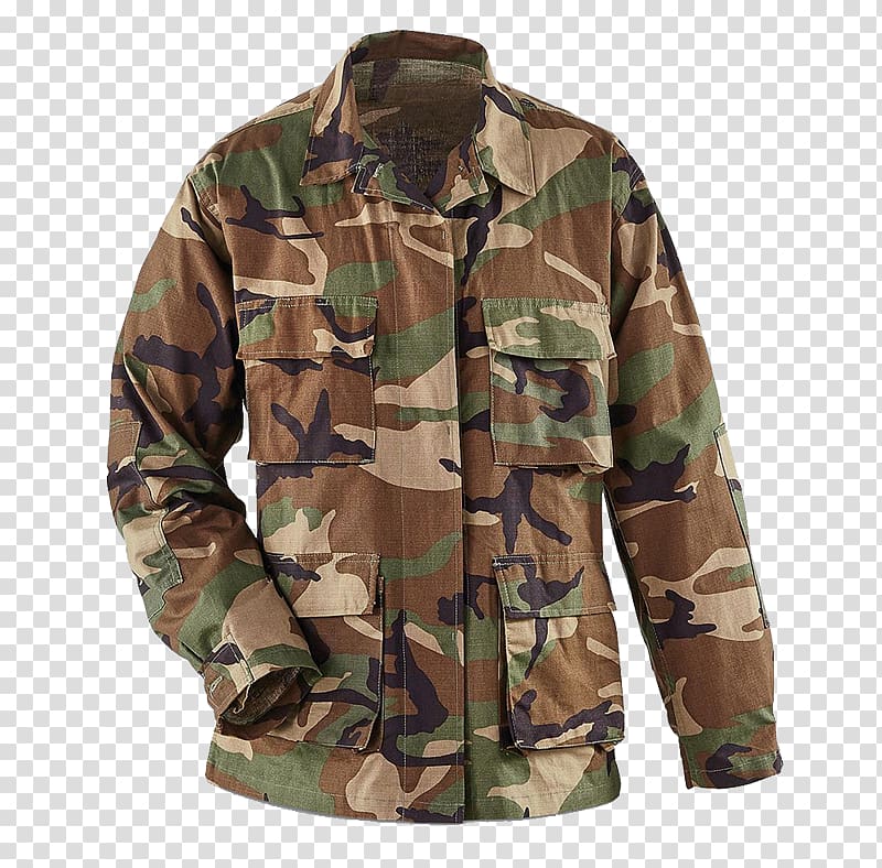 Military camouflage Battle Dress Uniform Battledress Army Combat Uniform U.S. Woodland, shirt transparent background PNG clipart