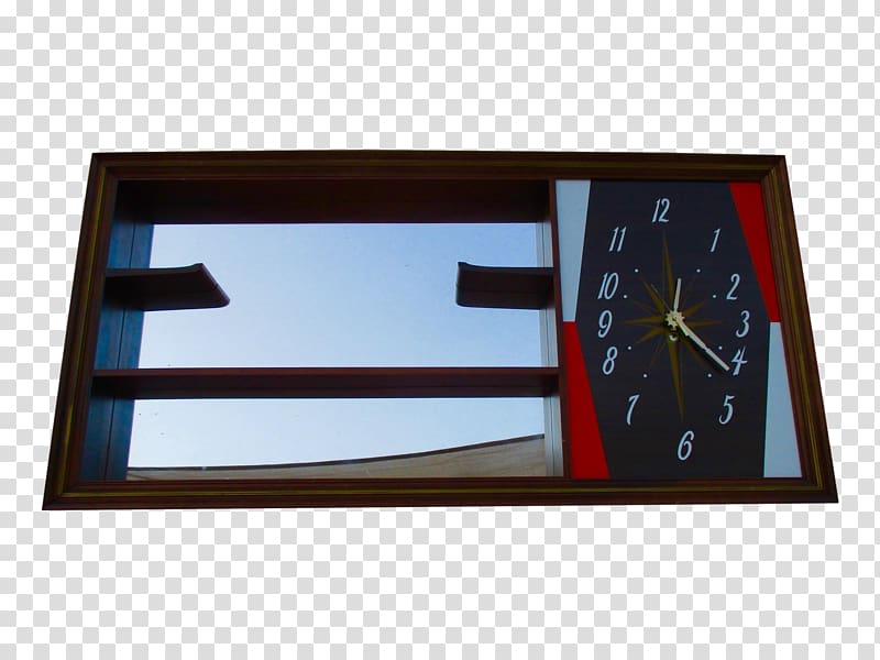 Clock Chairish Mid-century modern Mirror, clock transparent background PNG clipart