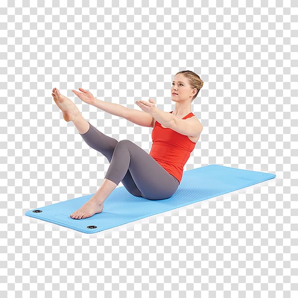 Pilates Mat Exercise Physical fitness Stretching, Yoga transparent background PNG clipart