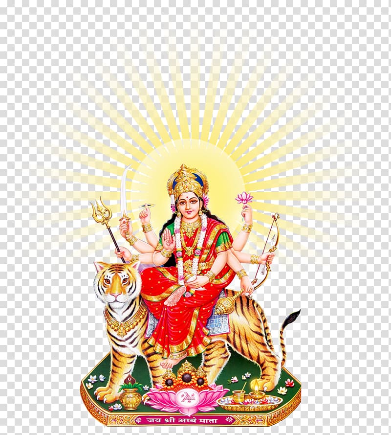 Shiva painting, Durga Puja Kali, Goddess Durga Maa transparent background PNG clipart