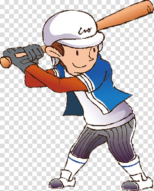 Cartoon Athlete Baseball, baseball transparent background PNG clipart