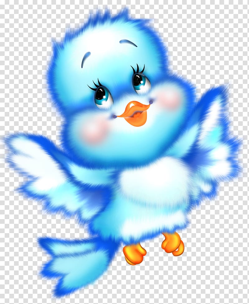blue and orange bird , Cute Blue Bird Cartoon Free transparent background PNG clipart