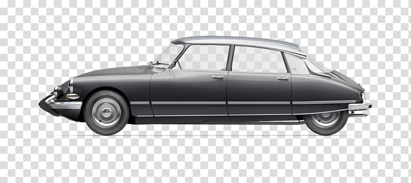 gray sedan illustration, Citroën DS 21 Side View transparent background PNG clipart