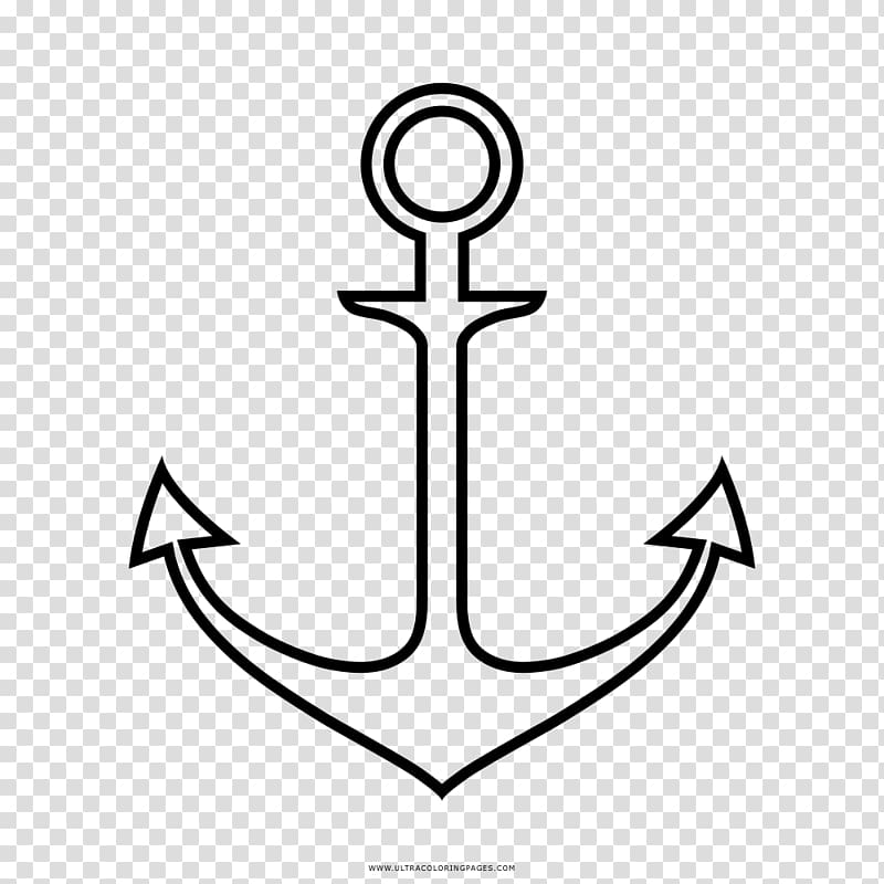 Anchor Drawing Coloring book Paper, anchor transparent background PNG clipart