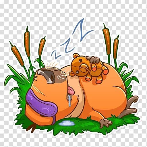 Sticker Capybara Pumpkin Telegram , pumpkin transparent background PNG clipart