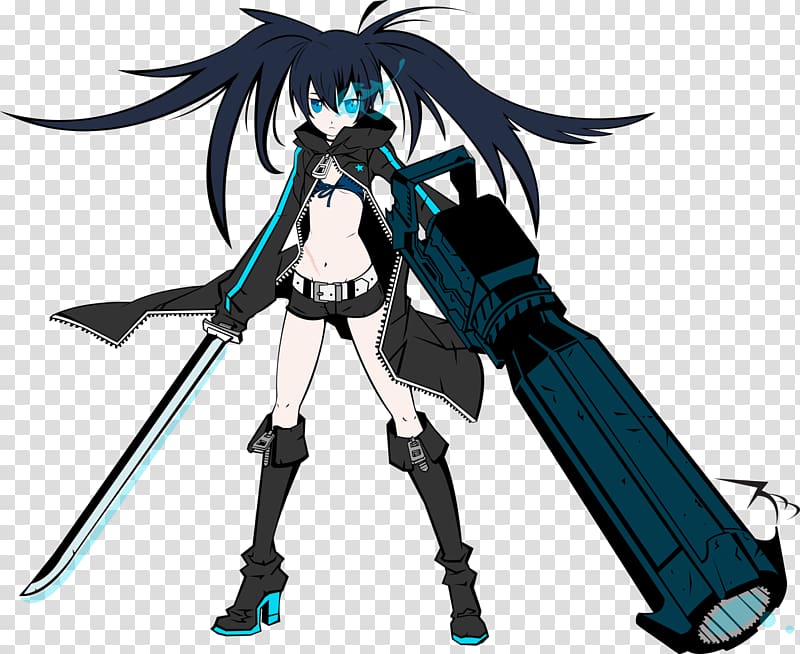 Black Rock Shooter Hatsune Miku Vocaloid Drawing, hatsune miku transparent background PNG clipart