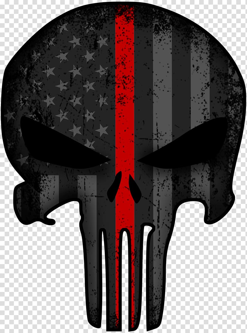 Punisher United States Decal Sticker, red line transparent background PNG clipart