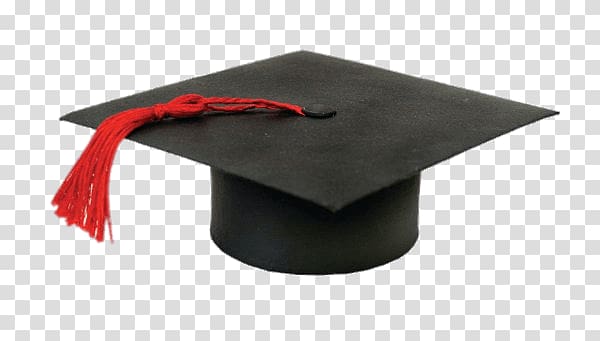 black graduation hat, Graduation Hat With Red Tassel transparent background PNG clipart