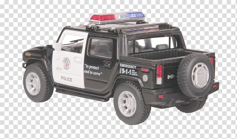 Police car Hummer H2 Sport utility vehicle, Cartoon police car transparent background PNG clipart