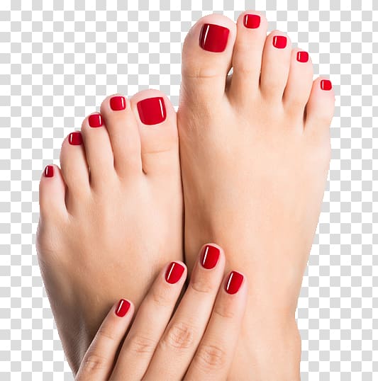 red manicure and pedicure, Pedicure Manicure Gel nails Beauty Parlour, nails transparent background PNG clipart