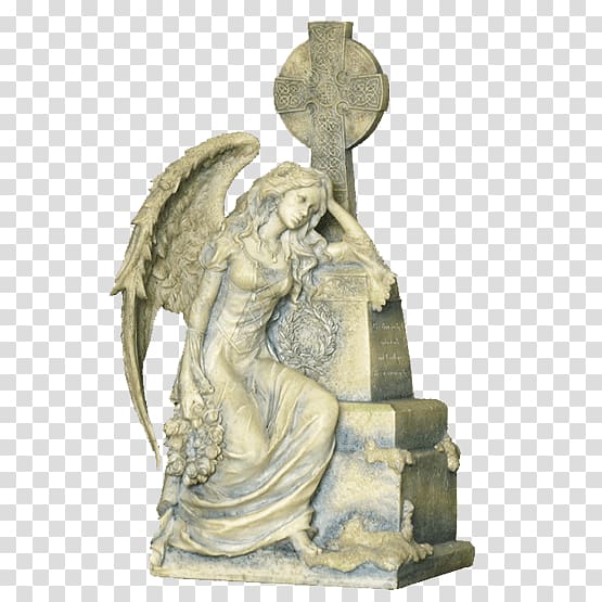 Statue Figurine Weeping Angel Crying Grave, Grave transparent background PNG clipart