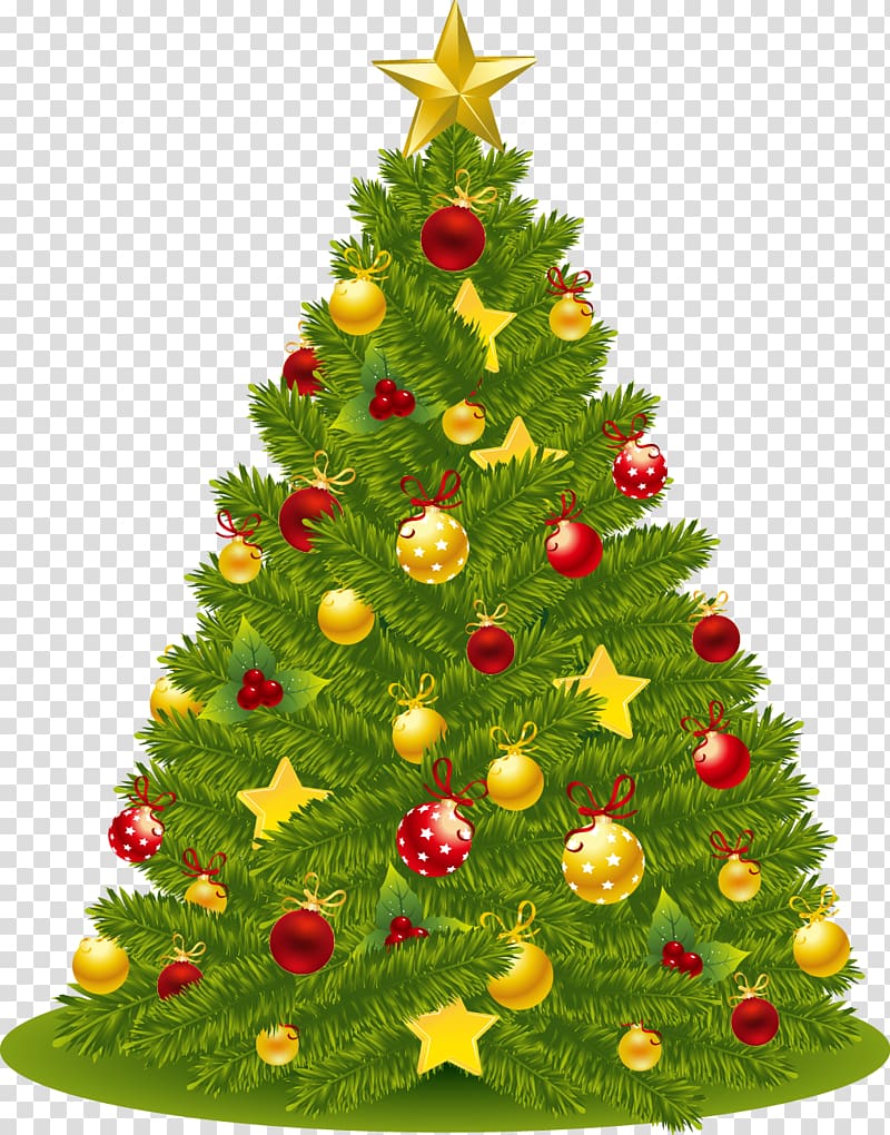 Christmas tree Christmas ornament , Golden decorative Christmas tree pattern transparent background PNG clipart