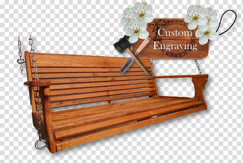 Swing Hardwood Oak Bench, wood swing transparent background PNG clipart