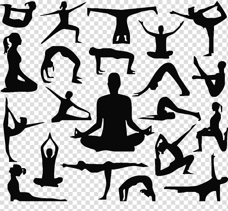 Yoga Silhouette, Yoga transparent background PNG clipart