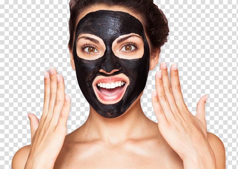 Mask Cleanser Comedo Facial Face, masked woman transparent background PNG clipart