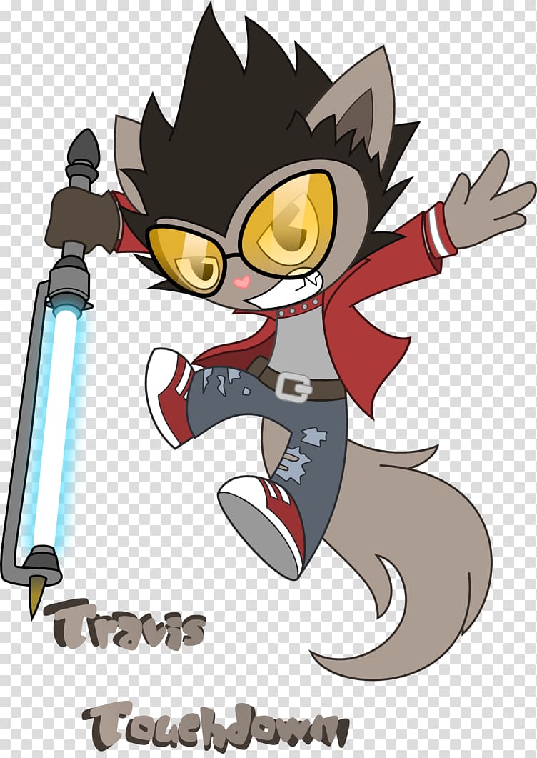 Cat Travis Touchdown No More Heroes , travis touchdown no more heroes 2 transparent background PNG clipart