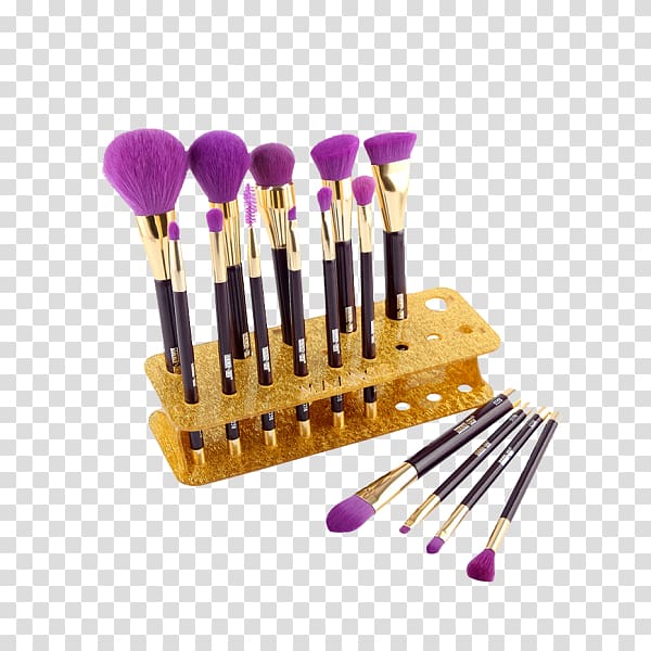 Mouthwash Makeup brush Cosmetics Make-up, golden brush transparent background PNG clipart