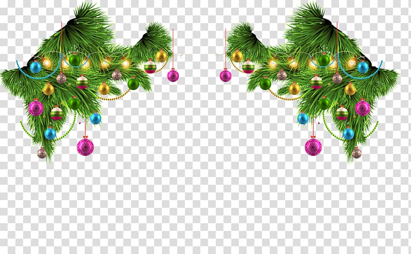 Christmas tree Pre-lit tree Christmas decoration, Christmas decoration material transparent background PNG clipart