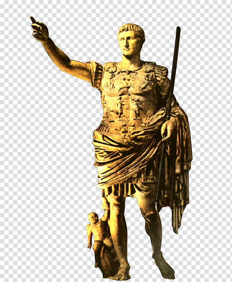 Ancient Rome Ancient Roman architecture Emperor, Medieval statue transparent background PNG clipart
