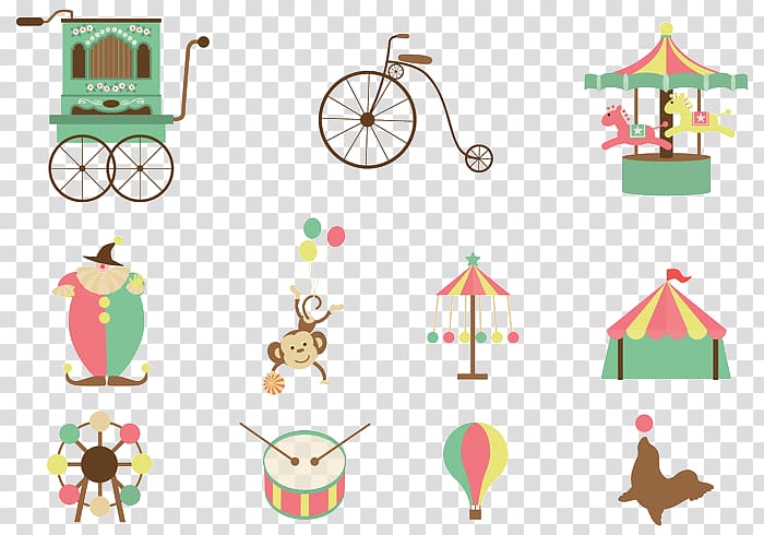 Circus Brush Euclidean , Circus Elements Summary transparent background PNG clipart