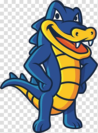 blue crocodile illustration, Hostgator Logo transparent background PNG clipart