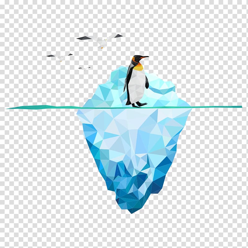 Penguin Iceberg Geometry, iceberg transparent background PNG clipart