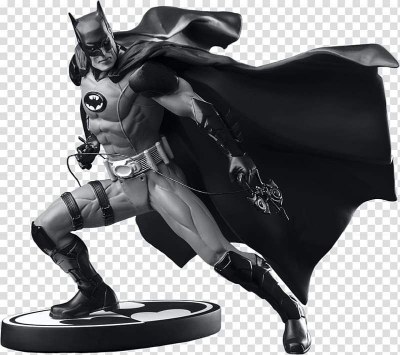 Batman Black and White Penguin Statue DC Comics, batman transparent background PNG clipart
