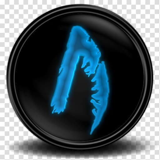 black and blue logo illustration, circle electric blue font, Alien Swarm 11 transparent background PNG clipart