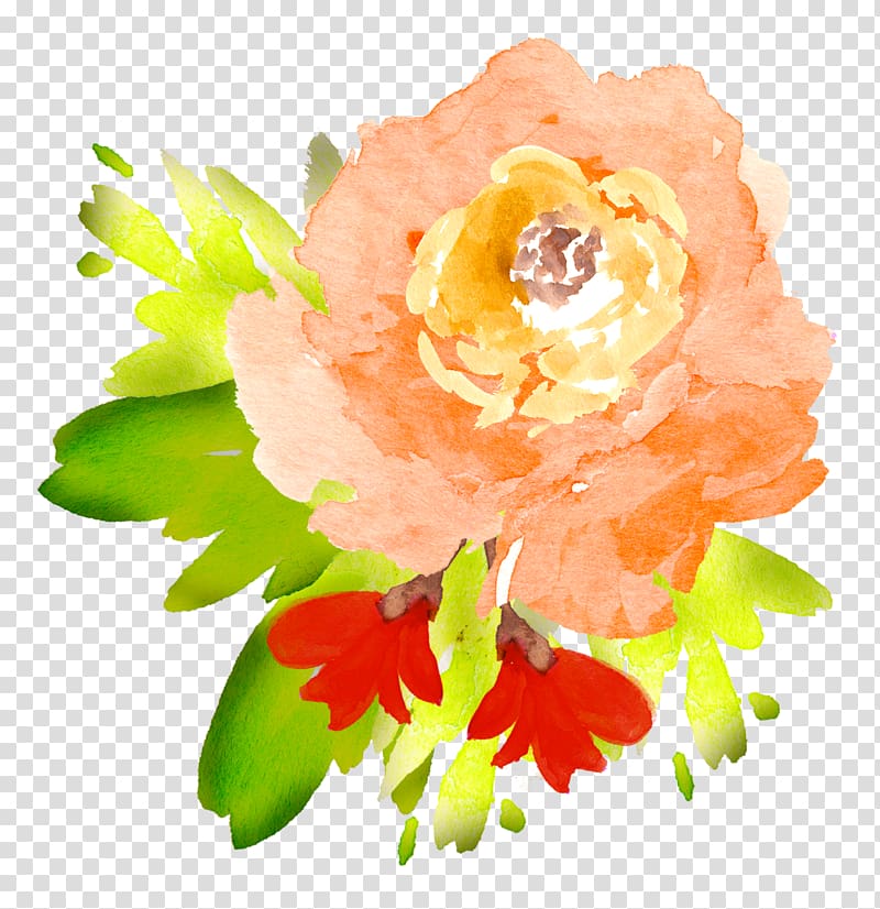 Flower Floral design Watercolor painting , watercolour transparent background PNG clipart