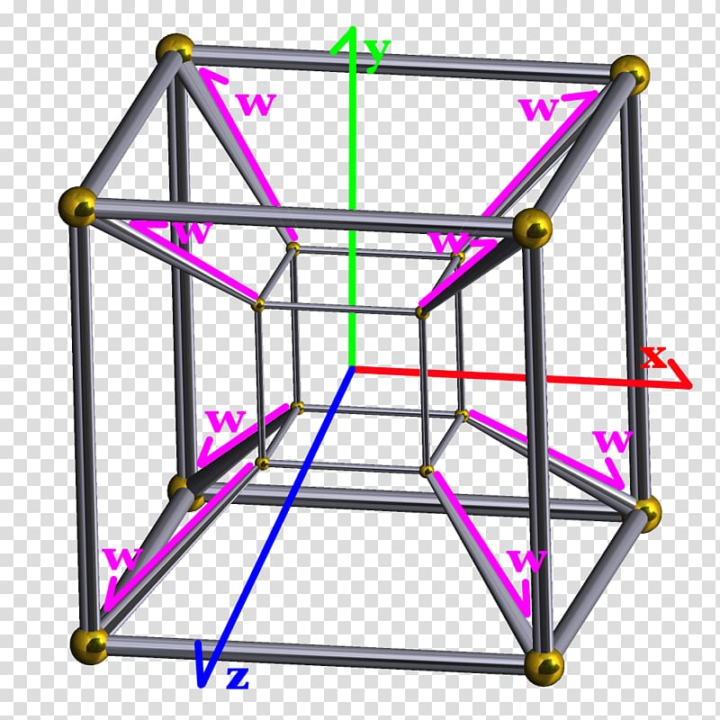 A in Time Tesseract Four-dimensional space Hypercube, Mathematics transparent background PNG clipart | HiClipart