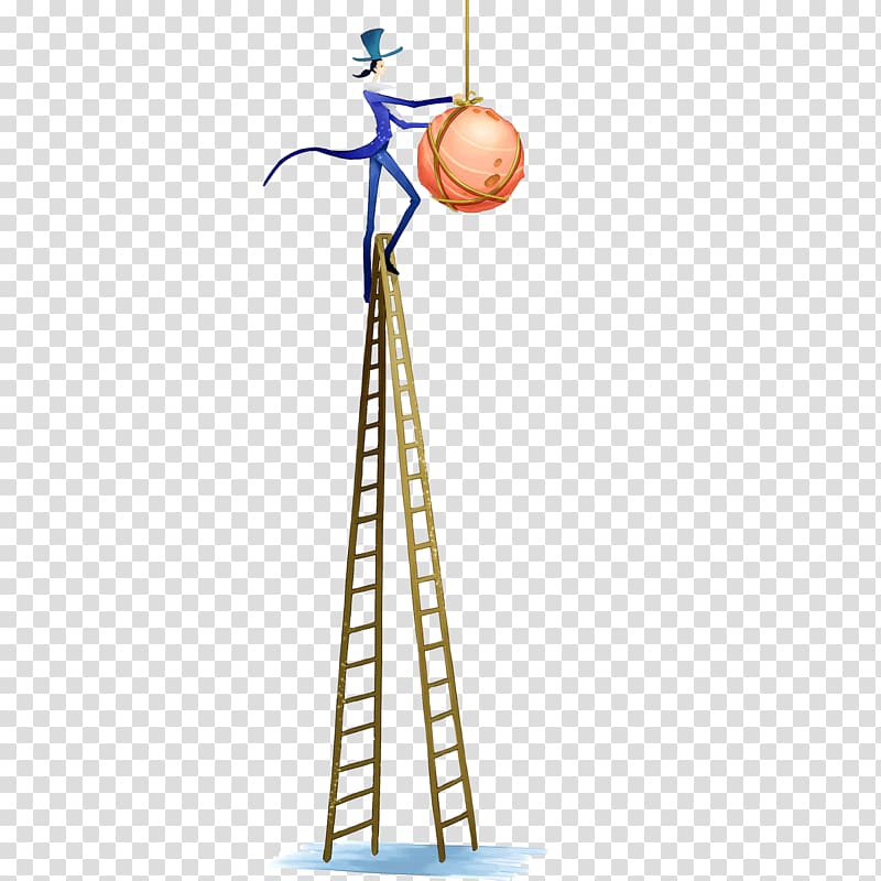 , Man ladder transparent background PNG clipart