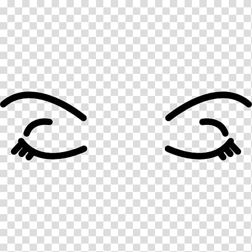 Computer Icons Eyebrow, closed eyes transparent background PNG clipart