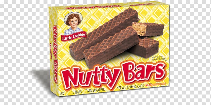 Nutty Bars Chocolate brownie Snack cake McKee Foods Wafer, wafer packaging transparent background PNG clipart