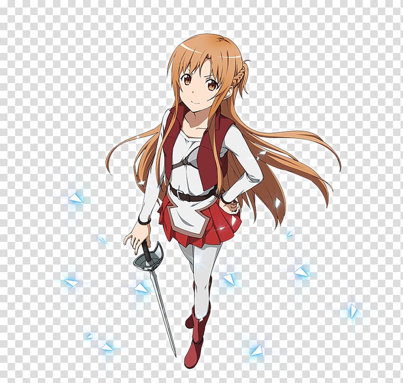 Brown haired female anime character, Sword Art Online: Code Register Sword  Art Online: Lost Song Asuna Kirito Leafa, asuna, cg Artwork, cartoon png