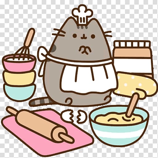Pusheen Baking Cooking Chef Biscuits, Sacha Baron Cohen transparent background PNG clipart