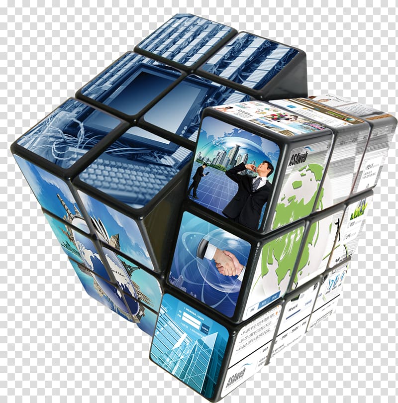 Poster Cube, Technological sense Cube transparent background PNG clipart