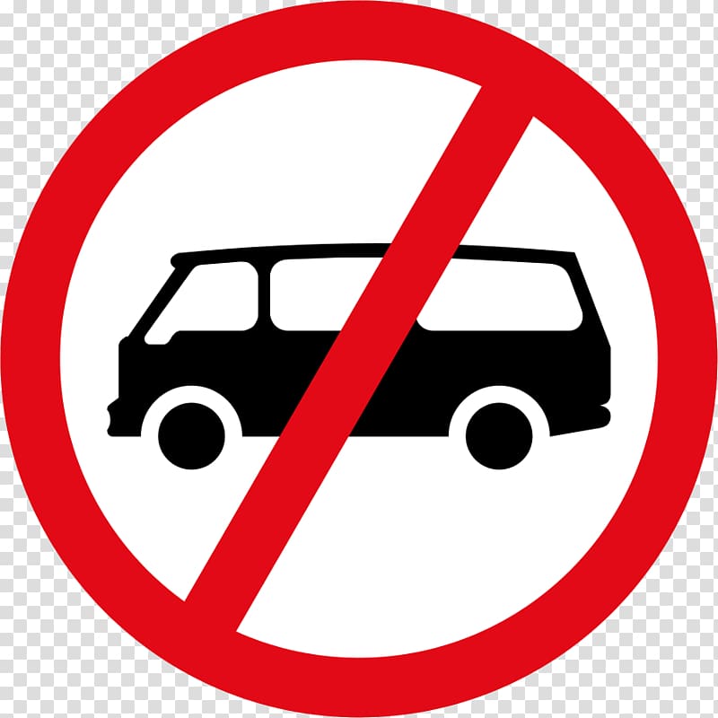 Car Traffic sign Minibus Vehicle, prohibited sign transparent background PNG clipart