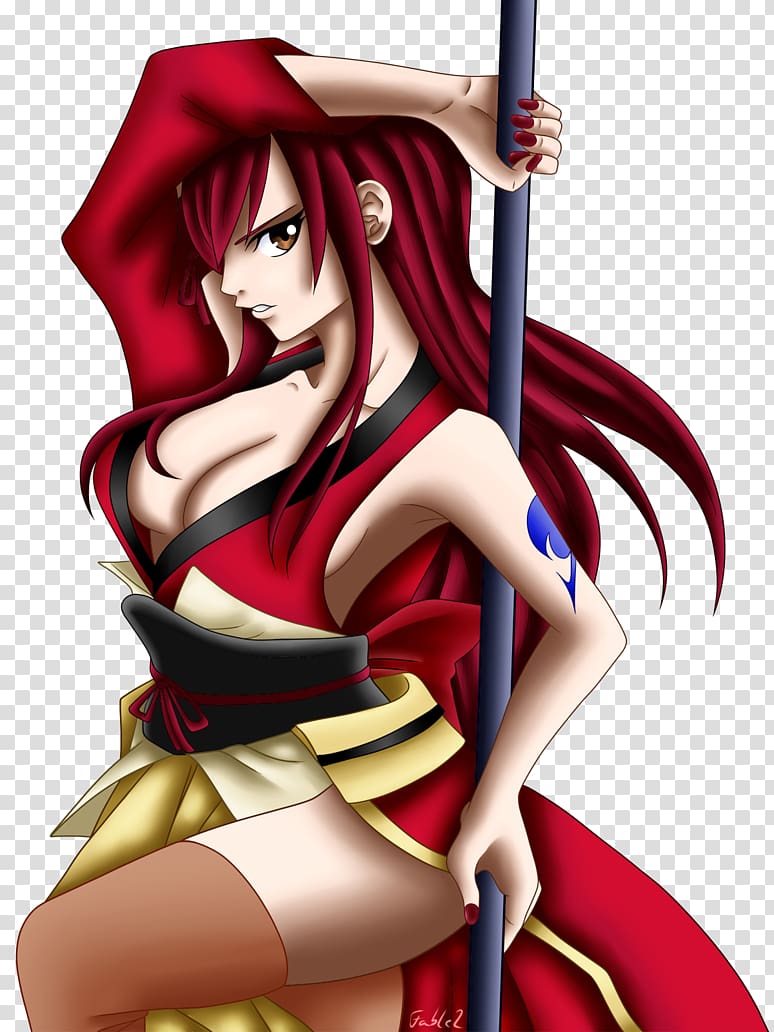 Erza Scarlet Erza Knightwalker Fairy Tail Kimono, fairy tail transparent background PNG clipart