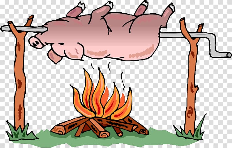 roasting hotdogs clipart