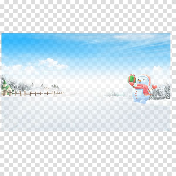 Arctic Cartoon Sky Illustration, Snowman Christmas transparent background PNG clipart
