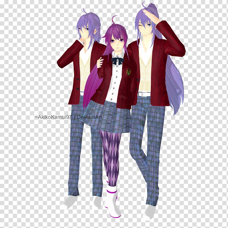 Gackpoid MikuMikuDance Hatsune Miku Vocaloid Kaito, short skirt transparent background PNG clipart