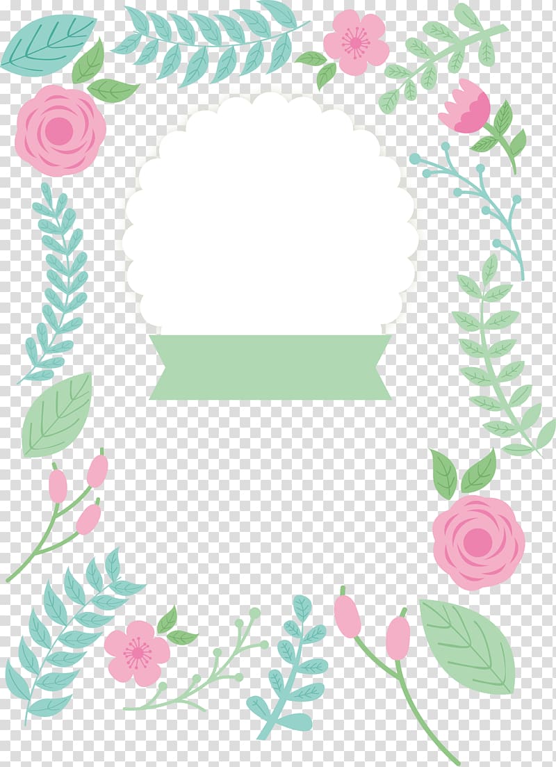 Floral design Euclidean frame, Rose Box transparent background PNG clipart