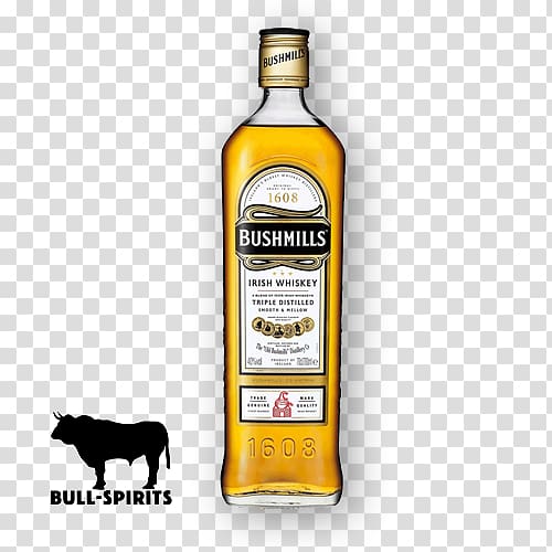 Liqueur Old Bushmills Distillery Irish whiskey Distilled beverage, Dunhambush Limited transparent background PNG clipart