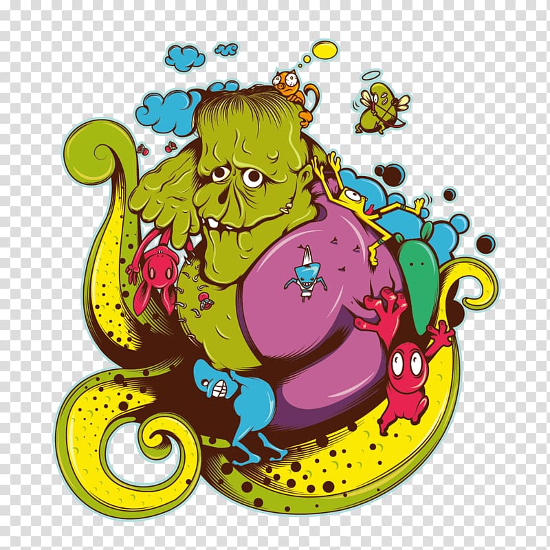 Monster , Creative Ghost Festival transparent background PNG clipart